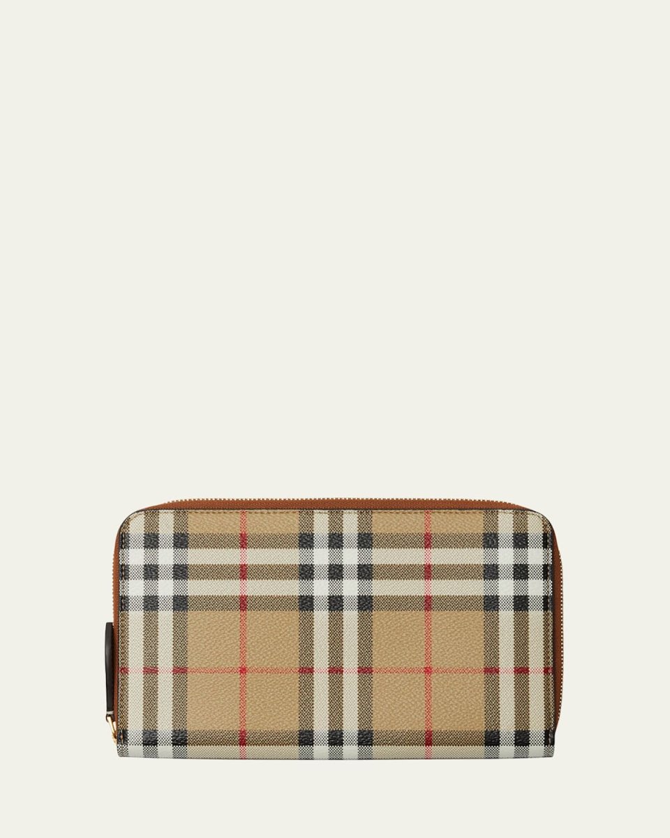 Check Zip-Around Continental Wallet